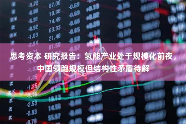 思考资本 研究报告：氢能产业处于规模化前夜，中国领跑规模但结构性矛盾待解